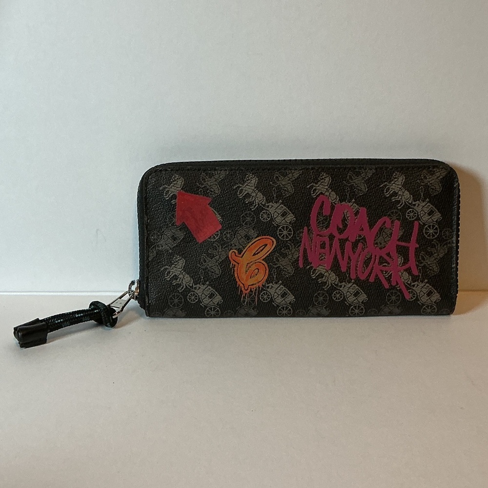 Coach Graffiti Horse and Carriage Print Wallet